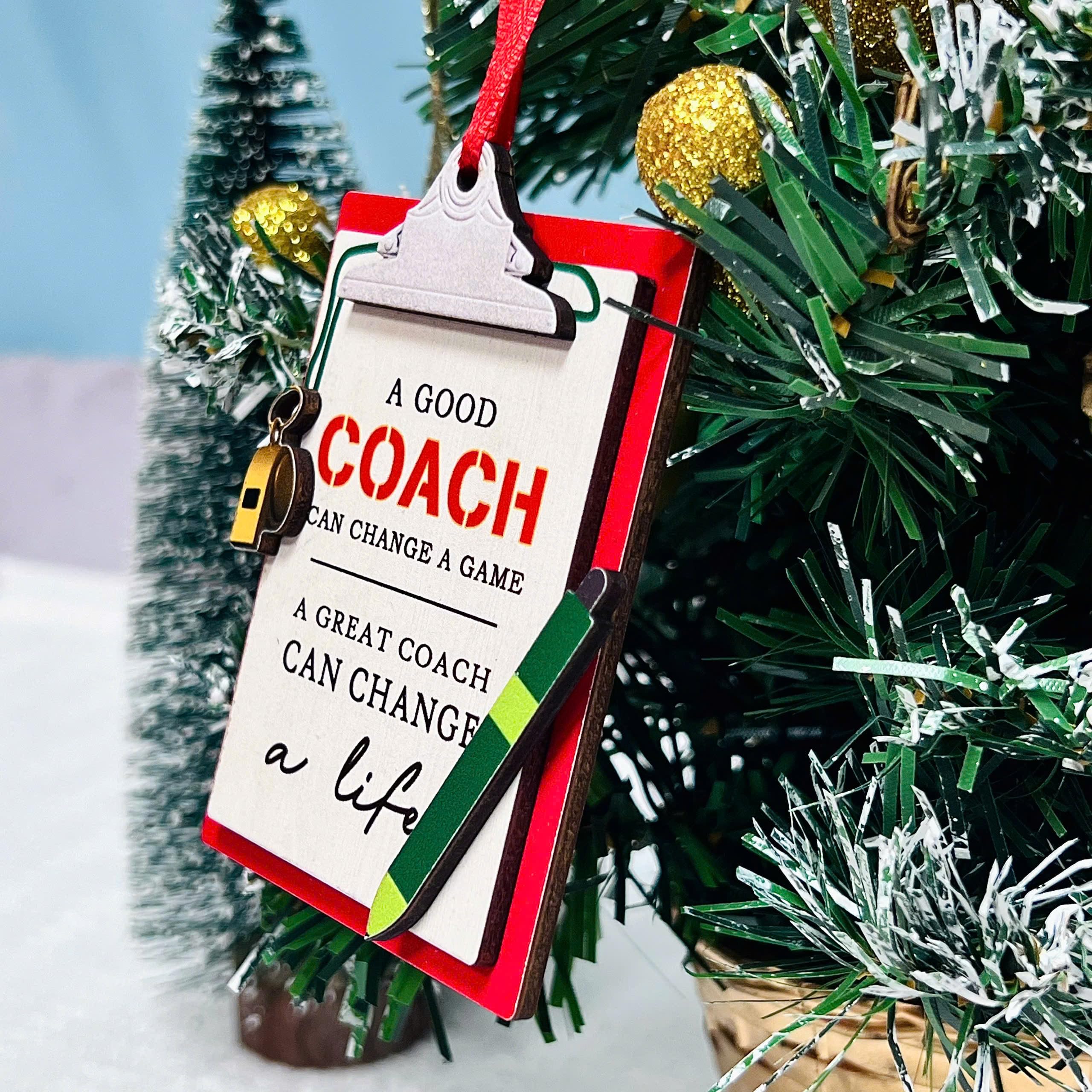 Amazon.com: Coach Ornaments for Christmas Tree - Sport Clipboard